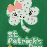 Load image into Gallery viewer, 2 Pieces Set Baby Kid Girls St Patrick&#39;s Day Letters Flower Bow Print T-Shirts And Love heart Pants Wholesale 22021885
