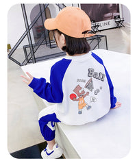 Load image into Gallery viewer, 2 Pieces Set Baby Kid Girls Letters Cartoon Print Hoodies Swearshirts And Alphabet Pants Wholesale 220223158
