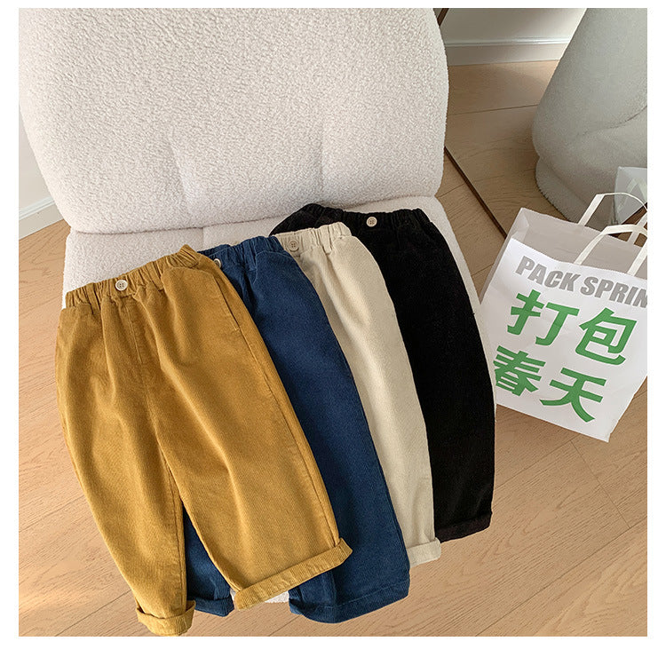 Baby Kid Boys Solid Color Pants Wholesale 220223191