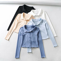 Load image into Gallery viewer, Women Solid Color Blouses Wholesale 220224170
