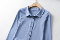 Load image into Gallery viewer, Women Solid Color Blouses Wholesale 220224170
