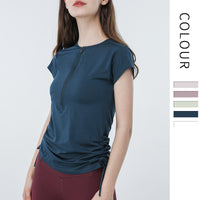 Load image into Gallery viewer, Women Solid Color Sports Tops Wholesale 220224193
