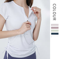 Load image into Gallery viewer, Women Solid Color Sports Tops Wholesale 220224193
