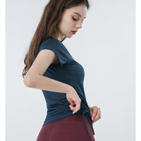 Load image into Gallery viewer, Women Solid Color Sports Tops Wholesale 220224193
