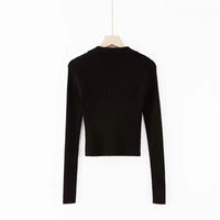 Load image into Gallery viewer, Women Solid Color Muslin&amp;Ribbed Polo Shirts Knitwear Wholesale 220224202
