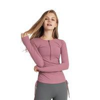 Load image into Gallery viewer, Women Solid Color Sports Tops Sports Wholesale 220224204
