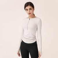 Load image into Gallery viewer, Women Solid Color Sports Tops Sports Wholesale 220224204
