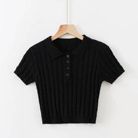 Load image into Gallery viewer, Women Solid Color Polo Shirts Knitwear Wholesale 220224208
