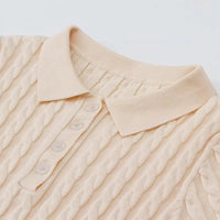 Load image into Gallery viewer, Women Solid Color Polo Shirts Knitwear Wholesale 220224208
