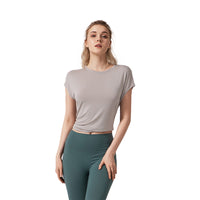 Load image into Gallery viewer, Women Solid Color Sports Tops Sports Wholesale 220224211
