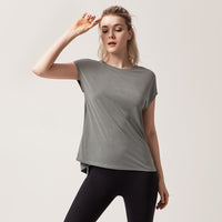 Load image into Gallery viewer, Women Solid Color Sports Tops Sports Wholesale 220224211
