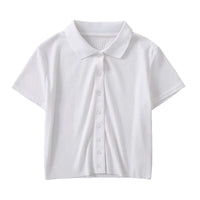 Load image into Gallery viewer, Women Solid Color Polo Shirts Wholesale 220224216
