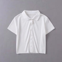 Load image into Gallery viewer, Women Solid Color Polo Shirts Wholesale 220224216
