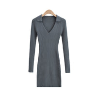 Load image into Gallery viewer, Women Solid Color Polo Dresses Wholesale 22022425
