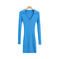 Load image into Gallery viewer, Women Solid Color Polo Dresses Wholesale 22022425
