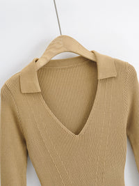 Load image into Gallery viewer, Women Solid Color Polo Dresses Wholesale 22022425
