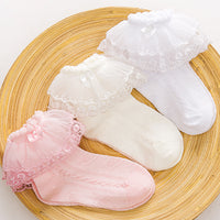 Load image into Gallery viewer, Girls Solid Color Bow Accessories Socks Wholesale 22030203
