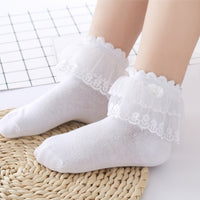 Load image into Gallery viewer, Girls Solid Color Bow Accessories Socks Wholesale 22030203
