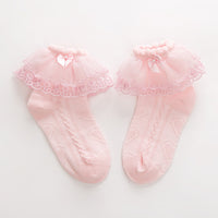 Load image into Gallery viewer, Girls Solid Color Bow Accessories Socks Wholesale 22030203
