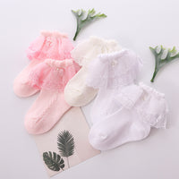 Load image into Gallery viewer, Girls Solid Color Bow Accessories Socks Wholesale 22030203
