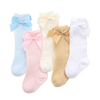 Load image into Gallery viewer, Girls Solid Color Bow Accessories Socks Wholesale 22030208
