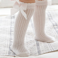 Load image into Gallery viewer, Girls Solid Color Bow Accessories Socks Wholesale 22030208
