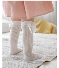 Load image into Gallery viewer, Girls Solid Color Bow Accessories Socks Wholesale 22030208
