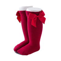 Load image into Gallery viewer, Girls Solid Color Bow Accessories Socks Wholesale 22030209
