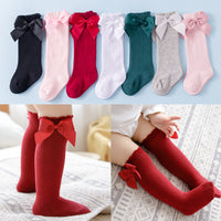 Load image into Gallery viewer, Girls Solid Color Bow Accessories Socks Wholesale 22030209
