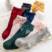 Load image into Gallery viewer, Girls Solid Color Bow Accessories Socks Wholesale 22030209
