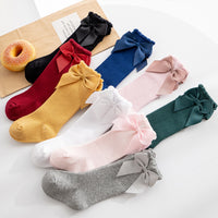 Load image into Gallery viewer, Girls Solid Color Bow Accessories Socks Wholesale 22030209

