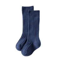 Load image into Gallery viewer, Girls Boys Solid Color Muslin&amp;Ribbed Accessories Socks Wholesale 220302109
