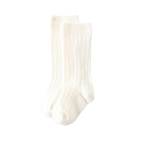 Load image into Gallery viewer, Girls Boys Solid Color Muslin&amp;Ribbed Accessories Socks Wholesale 220302109
