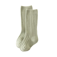 Load image into Gallery viewer, Girls Boys Solid Color Muslin&amp;Ribbed Accessories Socks Wholesale 220302109
