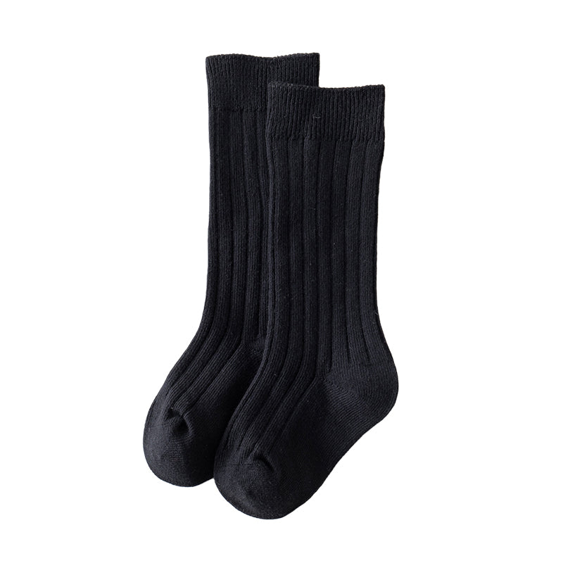 Girls Boys Solid Color Muslin&Ribbed Accessories Socks Wholesale 220302109