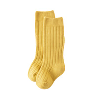 Load image into Gallery viewer, Girls Boys Solid Color Muslin&amp;Ribbed Accessories Socks Wholesale 220302109
