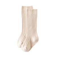 Load image into Gallery viewer, Girls Boys Solid Color Muslin&amp;Ribbed Accessories Socks Wholesale 220302109

