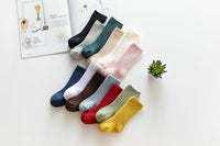 Load image into Gallery viewer, Girls Boys Solid Color Muslin&amp;Ribbed Accessories Socks Wholesale 220302109
