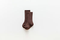 Load image into Gallery viewer, Girls Boys Solid Color Muslin&amp;Ribbed Accessories Socks Wholesale 220302109

