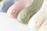 Load image into Gallery viewer, Girls Boys Solid Color Muslin&amp;Ribbed Accessories Socks Wholesale 220302109
