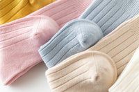 Load image into Gallery viewer, Girls Boys Solid Color Muslin&amp;Ribbed Accessories Socks Wholesale 220302109
