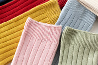 Load image into Gallery viewer, Girls Boys Solid Color Muslin&amp;Ribbed Accessories Socks Wholesale 220302109
