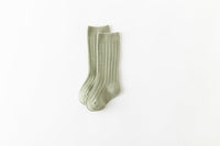 Load image into Gallery viewer, Girls Boys Solid Color Muslin&amp;Ribbed Accessories Socks Wholesale 220302109
