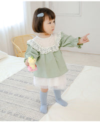 Load image into Gallery viewer, Girls Boys Solid Color Muslin&amp;Ribbed Accessories Socks Wholesale 220302109
