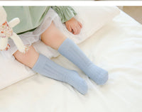 Load image into Gallery viewer, Girls Boys Solid Color Muslin&amp;Ribbed Accessories Socks Wholesale 220302109
