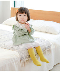 Load image into Gallery viewer, Girls Boys Solid Color Muslin&amp;Ribbed Accessories Socks Wholesale 220302109
