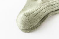 Load image into Gallery viewer, Girls Boys Solid Color Muslin&amp;Ribbed Accessories Socks Wholesale 220302109
