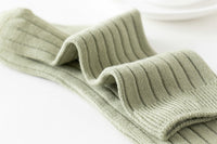 Load image into Gallery viewer, Girls Boys Solid Color Muslin&amp;Ribbed Accessories Socks Wholesale 220302109
