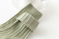Load image into Gallery viewer, Girls Boys Solid Color Muslin&amp;Ribbed Accessories Socks Wholesale 220302109
