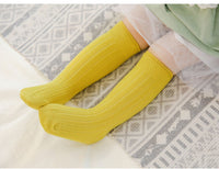Load image into Gallery viewer, Girls Boys Solid Color Muslin&amp;Ribbed Accessories Socks Wholesale 220302109
